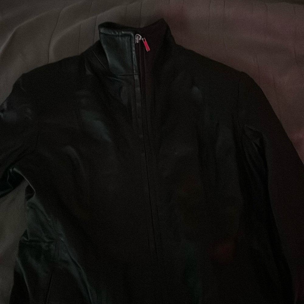 M Julian leather zip up